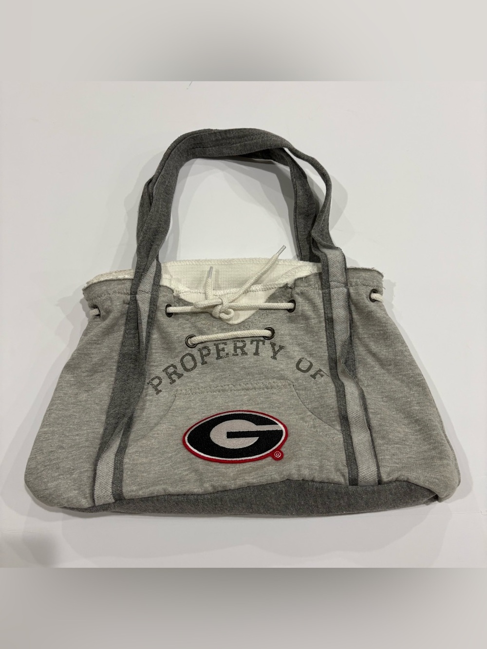 Georgia Bulldogs Little Earth Sweatshirt Tote Bag Gray NCAA UGA Logo